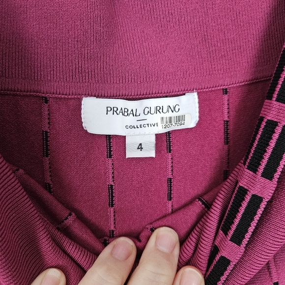 Prabal Gurung Purple Off The Shoulder Dress Size 4 - Picture 7 of 9